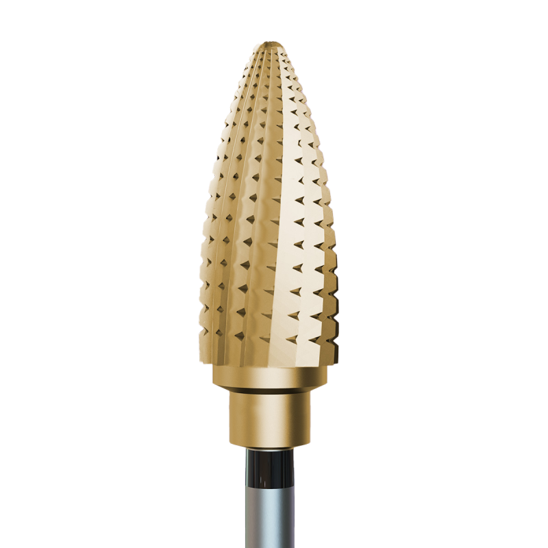 Carbide Cutter - Cone 6,0 mm with gold finish