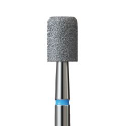 Fresa de diamante - Cilíndrica de 5,0 mm con bordes redondeados, raya azul.