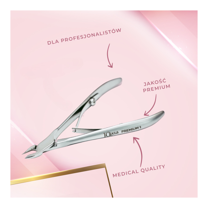 Pinzas premium para cutículas (longitud de las cuchillas 3 mm)