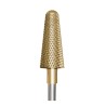 Solid carbide Safe End mill with gold coating - fine cone for hybrid and gel.