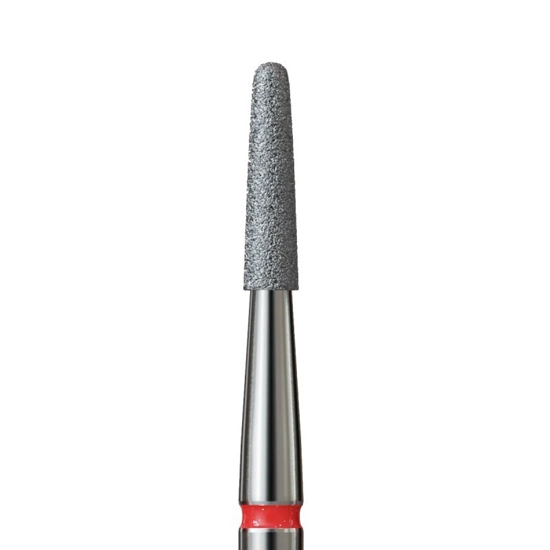 Diamond bit for cuticles - fine cone - diameter 2.1 mm, red stripe