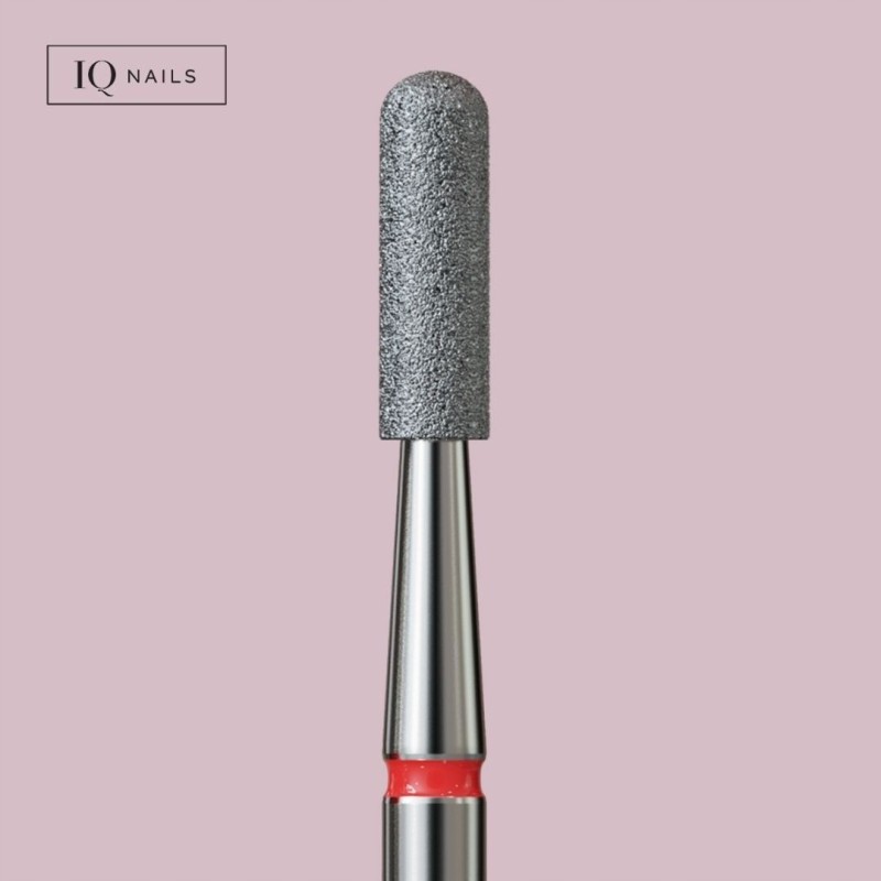 Broca de diamante para cutículas, cilíndrica con punta redondeada, 2,3 mm.