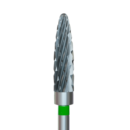 Karbidová fréza na akryl – zberný kužeľ 4,0 mm (zelený prúžok)