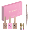Sada Brilliant French Manicure – UV báze, lak, top, 3 frézy, štětec