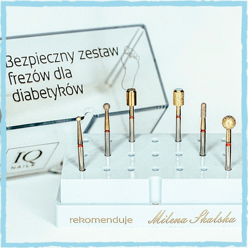 Bezpečná sada podologických fréz pre diabetikov by Milena Skalska