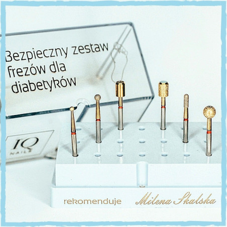 Bezpečná sada podologických fréz pro diabetiky by Milena Skalska